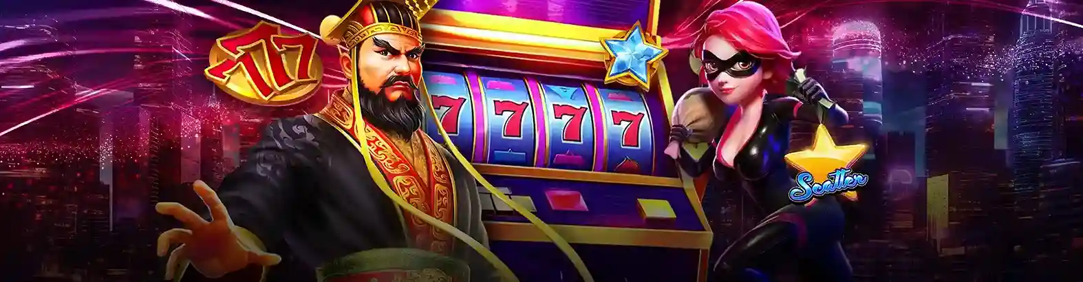 Colorful slot reels spinning at 55BMW slot casino